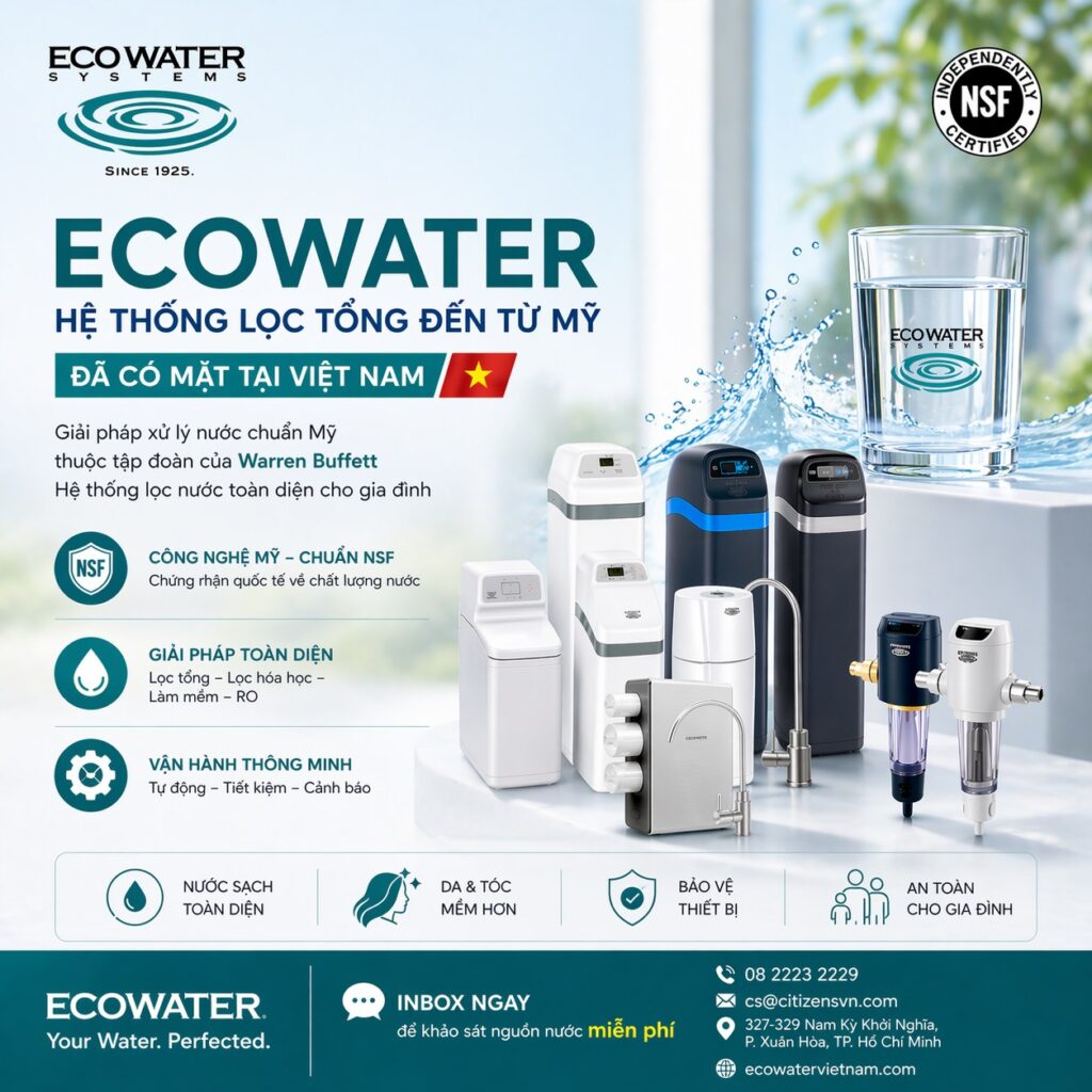 lọc nước đầu nguồn xử lý nước cứng
